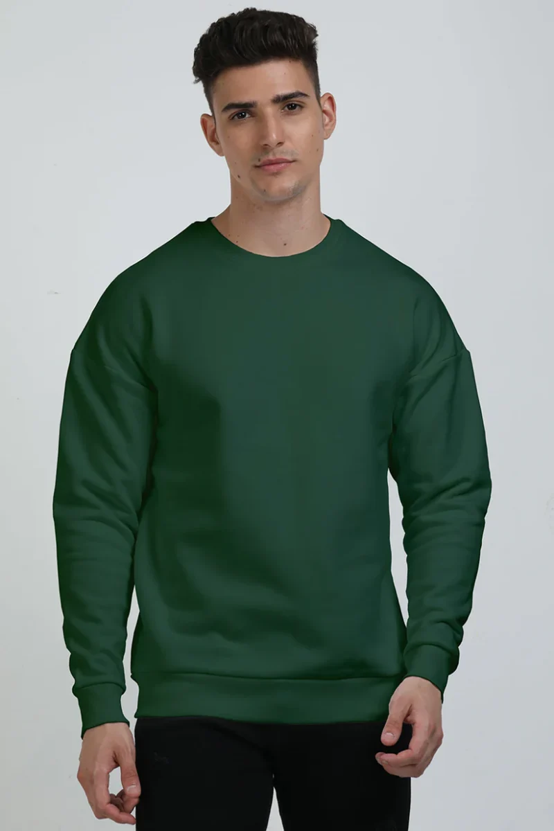 Forest Green Crewneck Sweatshirt - 300 GSM Cotton