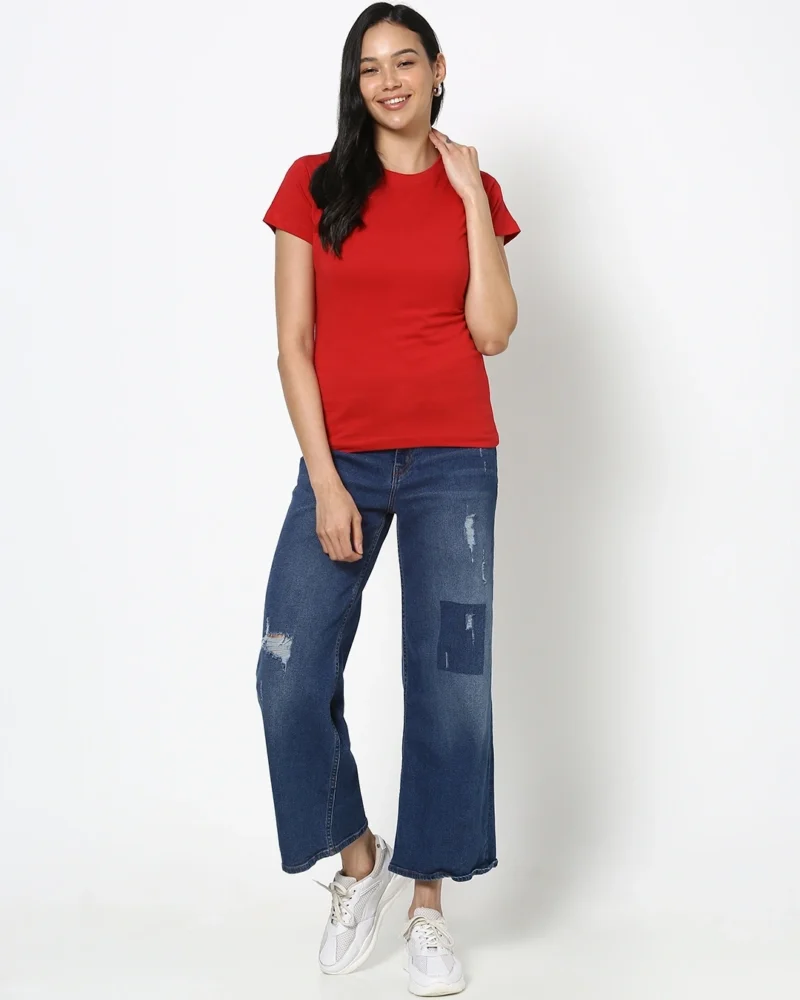 Women's Classic Red T-Shirt - Image 4